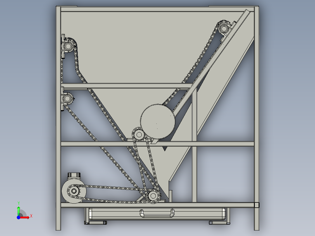 藤条木屑秸秆破碎机前视图