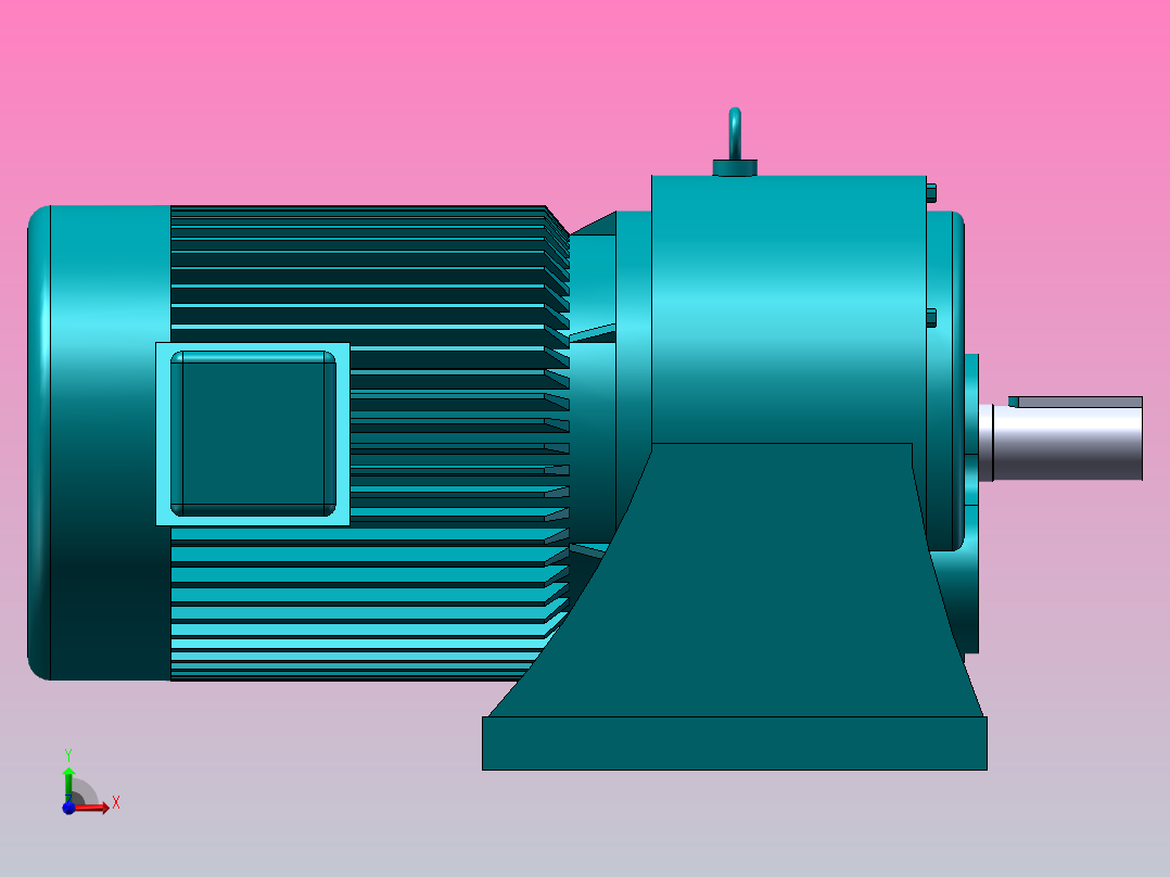 AMH卧式减速电机[AMH-125-0.5-11-30]前视图