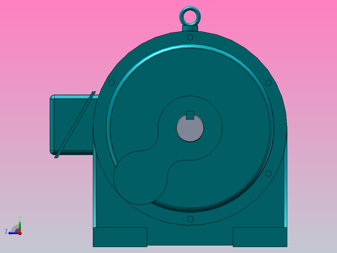 AMH卧式减速电机[AMH-125-0.5-11-30]右视图