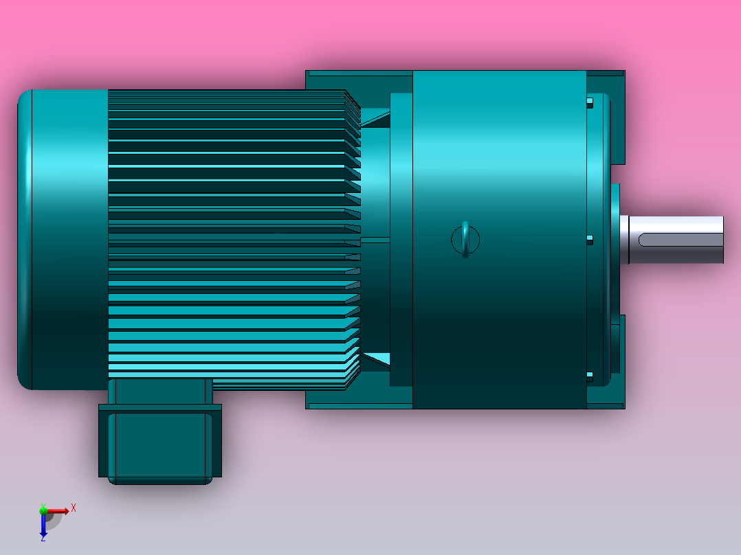AMH卧式减速电机[AMH-125-0.5-11-30]俯视图