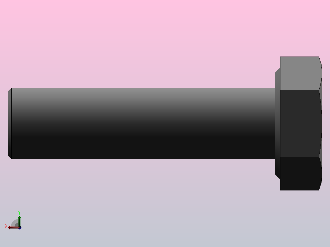 六角头螺栓M8×30左视图