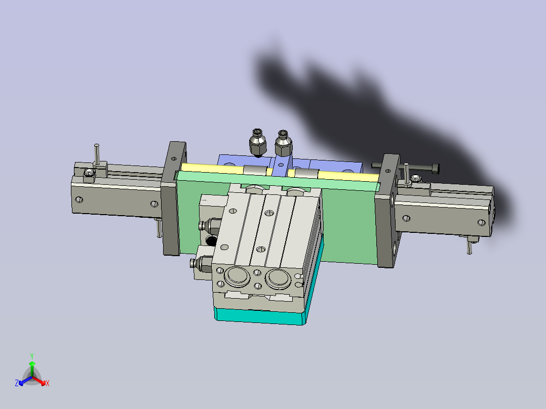 可变间距吸头主视图