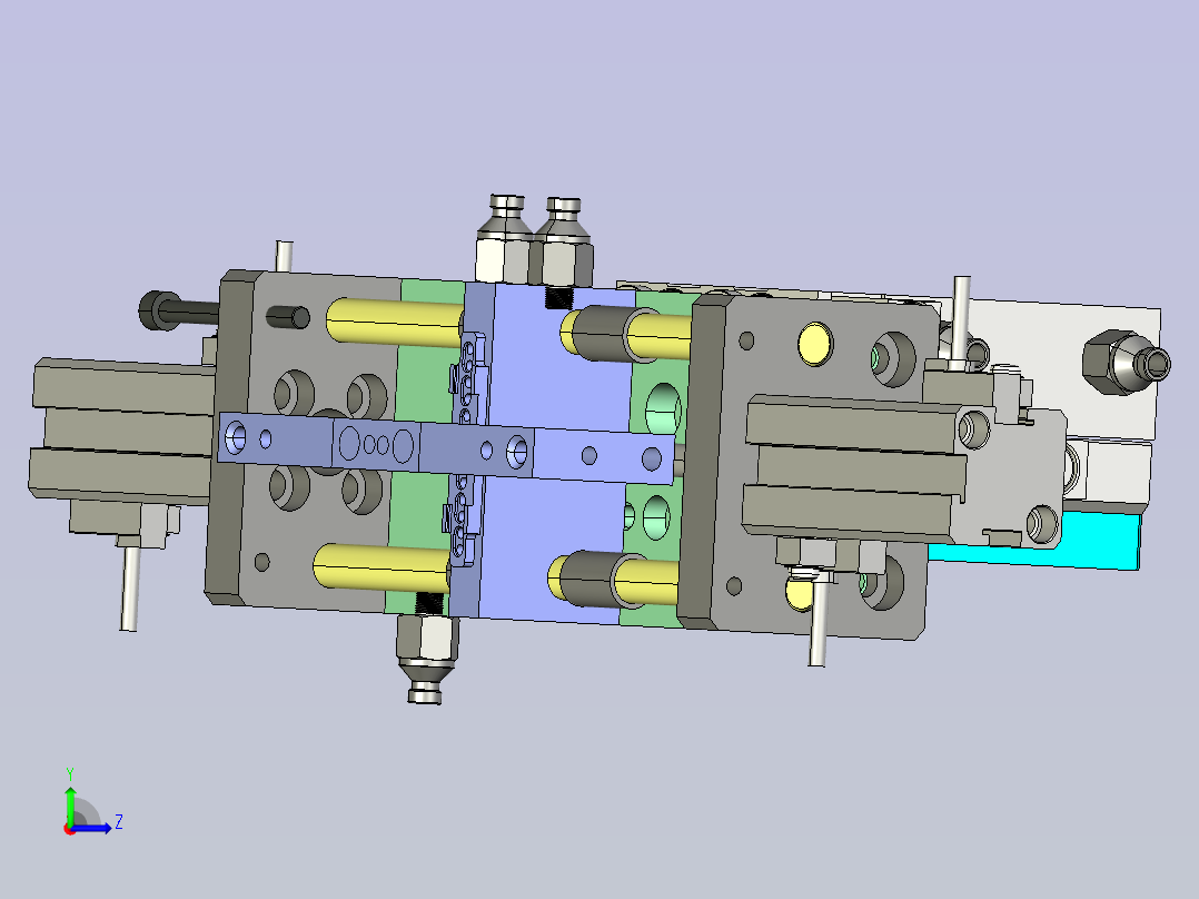可变间距吸头左视图
