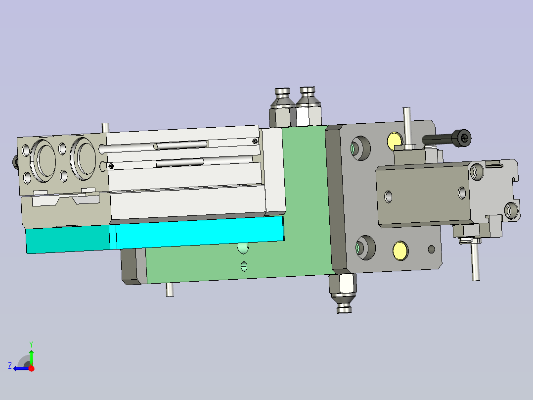可变间距吸头右视图