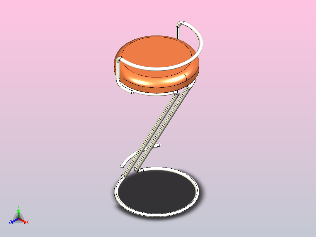 酒吧间高脚凳03主视图