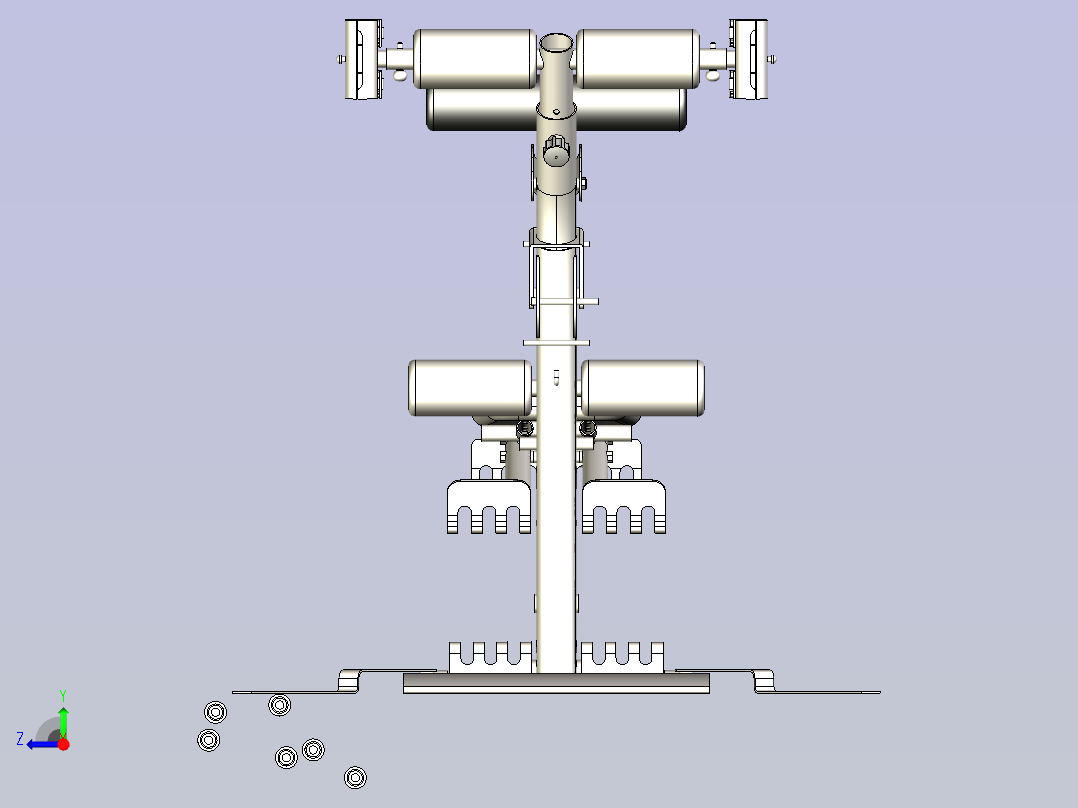 健身器材3D图纸右视图
