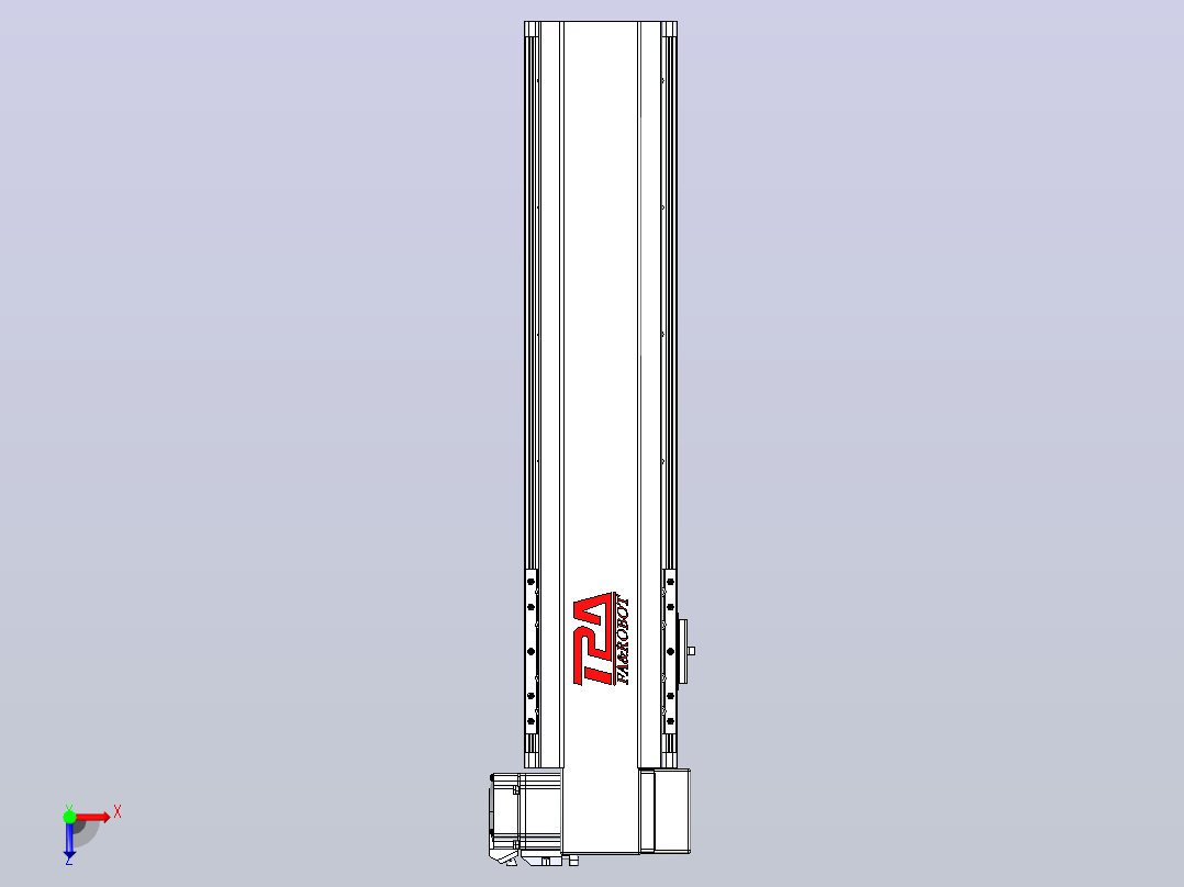 皮带直线轴半封闭可选导轨TPA-HNB-120D-110-L350-RP-Y-P40-N3俯视图