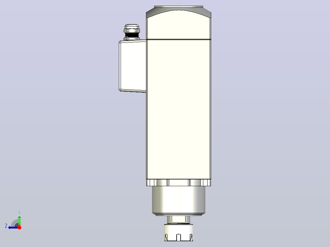 4147C-ER25木工高精雕铣系列手动换刀电主轴[SFM4147C-12-2.2KW-TMP-ER25]右视图