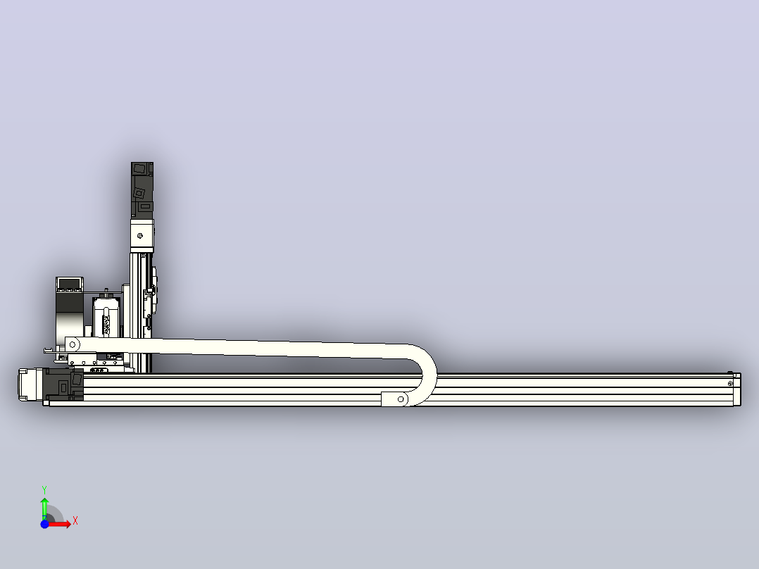 XYGT321-A1-1100-500-100-M-C负载1-3KG XYZ三轴滑台 内嵌式 XYGT321-A1 替换台湾东佑达TOYO直线模组前视图