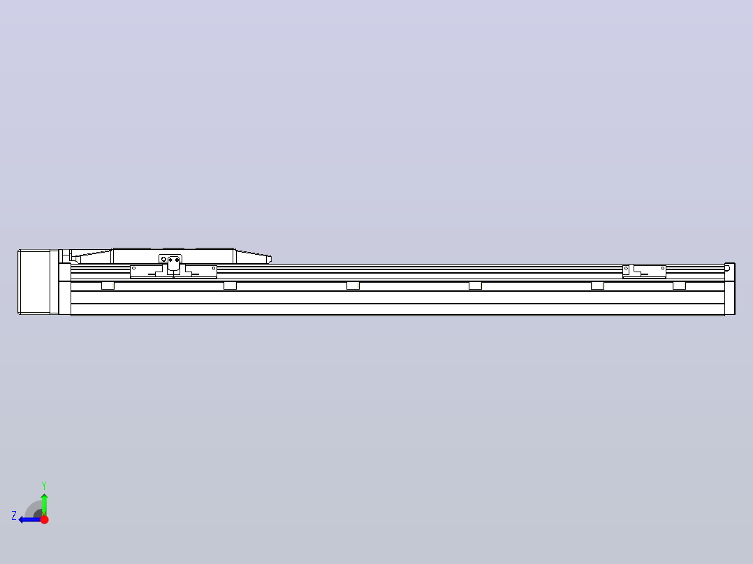 滚珠丝杠直线轴内置导轨TPA-GCR-150-2010C-L550-MR-M75-N3右视图