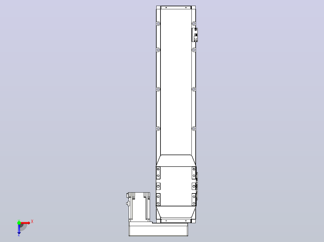 滚珠丝杠直线轴内置导轨TPA-GCR-150-2010C-L550-MR-M75-N3俯视图