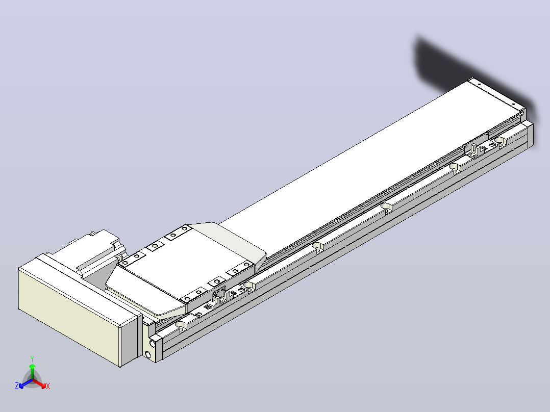 滚珠丝杠直线轴内置导轨TPA-GCR-150-2010C-L550-MR-M75-N3正等轴测图
