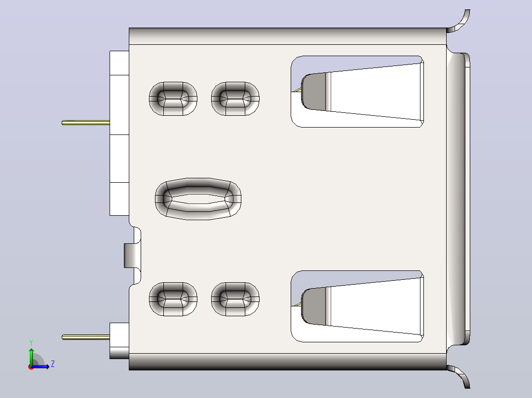 双USB 2.0 类型A母座 180度 8针 11左视图
