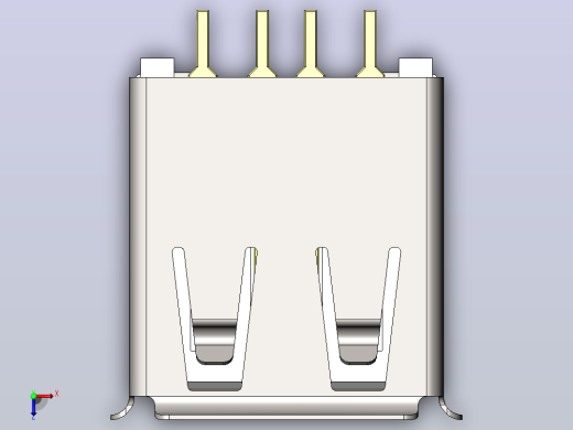 双USB 2.0 类型A母座 180度 8针 11俯视缩略图
