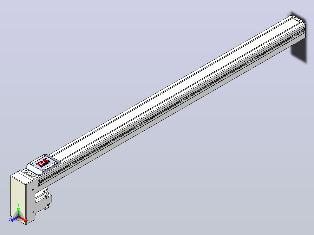 滚珠丝杠直线轴带导轨全封闭TPA-HCR-65S-1610C-L1050-MP-Y-P20-N3主视图