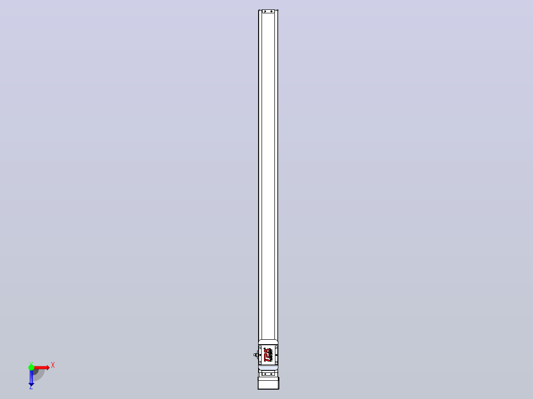 滚珠丝杠直线轴带导轨全封闭TPA-HCR-65S-1610C-L1050-MP-Y-P20-N3俯视图