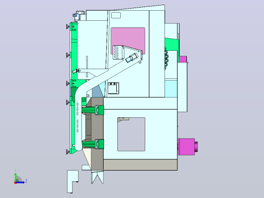 HAAS EC 1600卧式加工中心3D图纸 STP格式左视缩略图