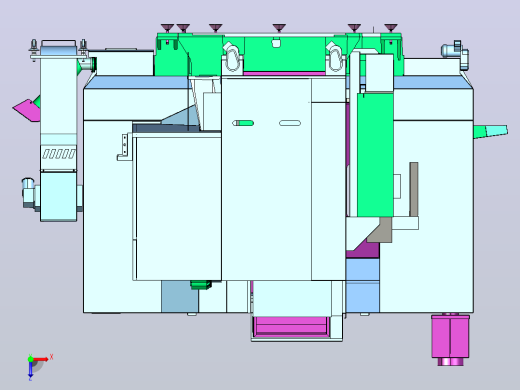 HAAS EC 1600卧式加工中心3D图纸 STP格式俯视缩略图