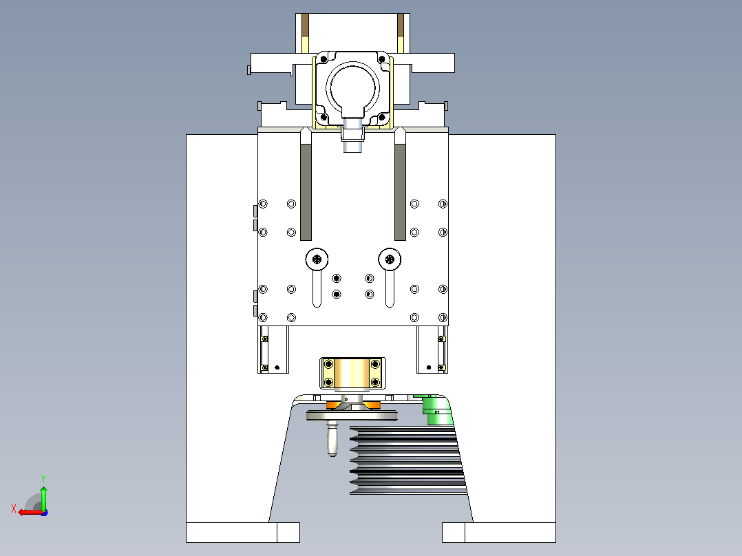 粗加工立式机床3D模型后视图