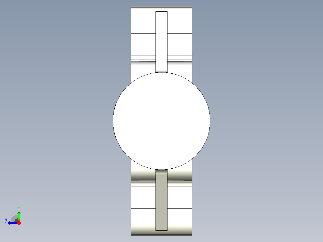2FKOVFM LUG ISO-DIN 裸轴蝶阀，凸耳iso-din版本右视图
