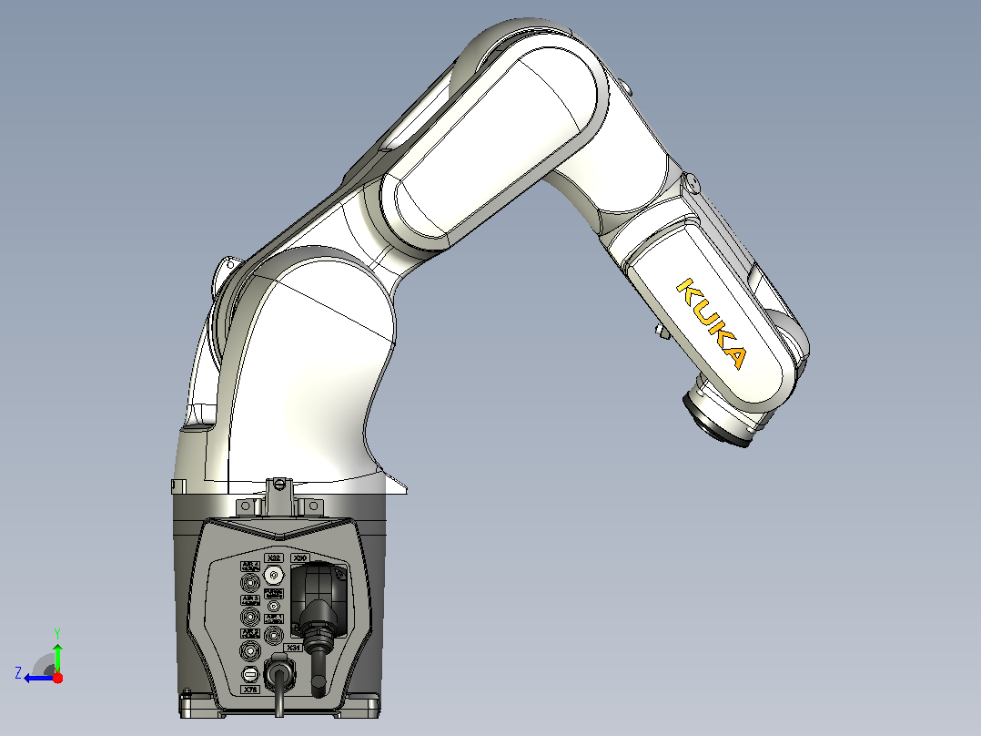 机器人kuka-kr6-r700-robot-1 2 STP右视图