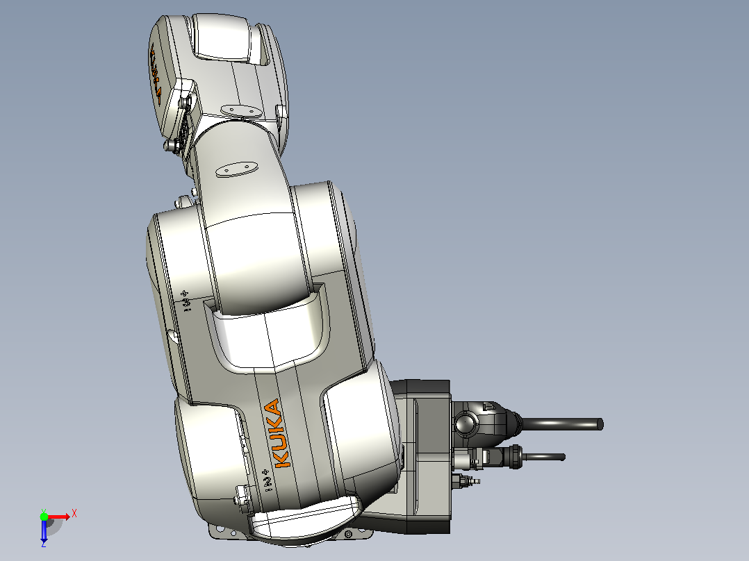 机器人kuka-kr6-r700-robot-1 2 STP俯视图