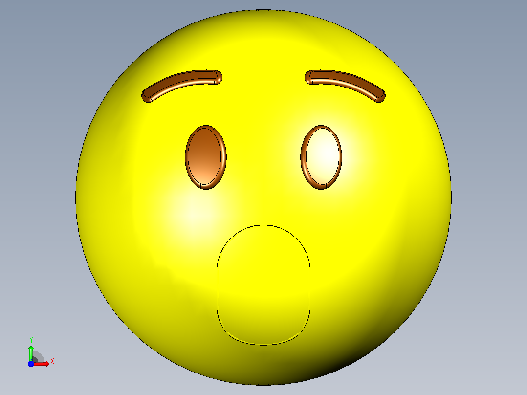 EMOJI 惊讶前视图