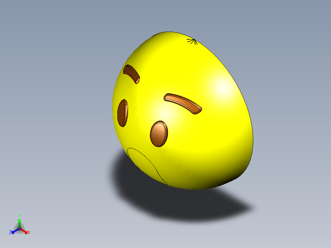 EMOJI 惊讶正等轴测图