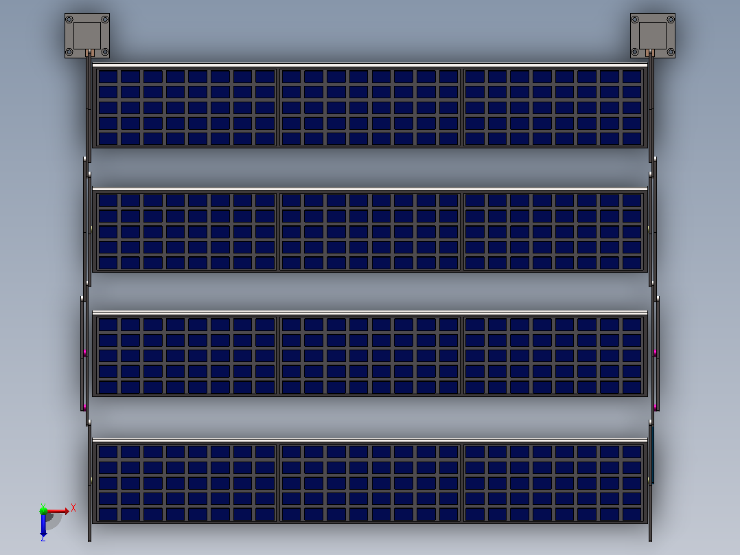 收扩型太阳能机构俯视图