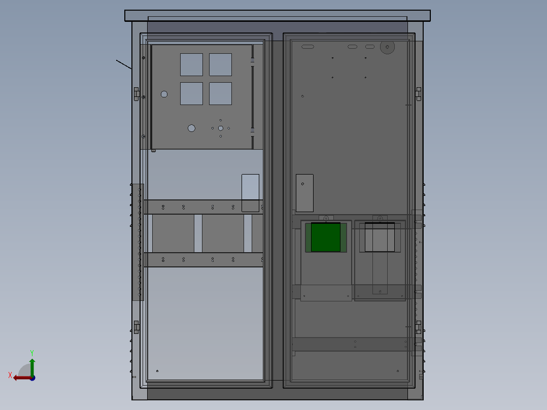 落地式配电箱-钣金件后视图