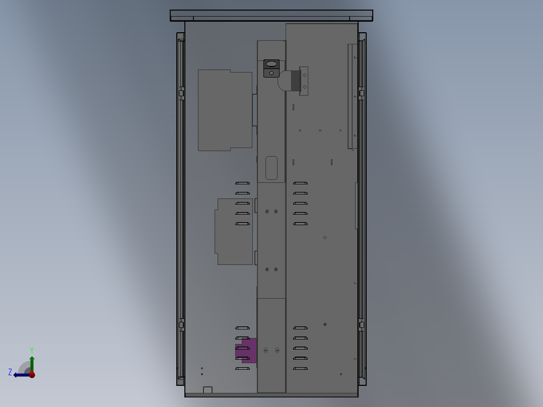 落地式配电箱-钣金件右视图