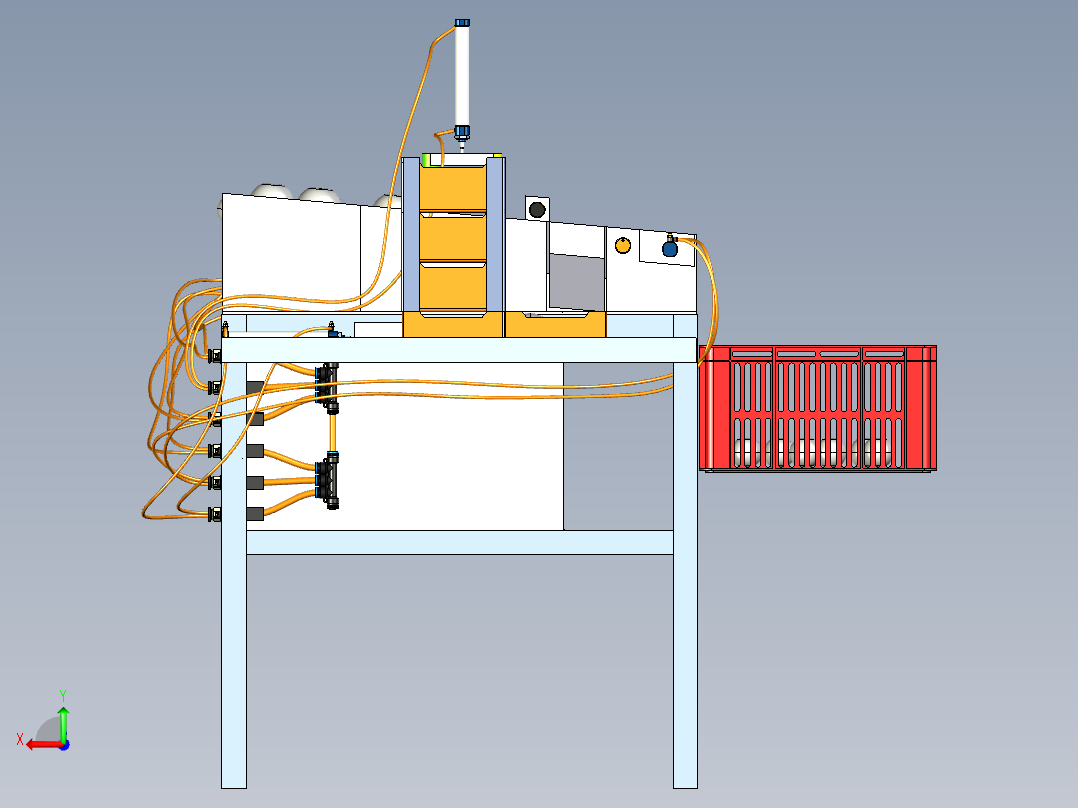Automatic fruit sorter自动水果分拣机3D图纸 STP格式后视图