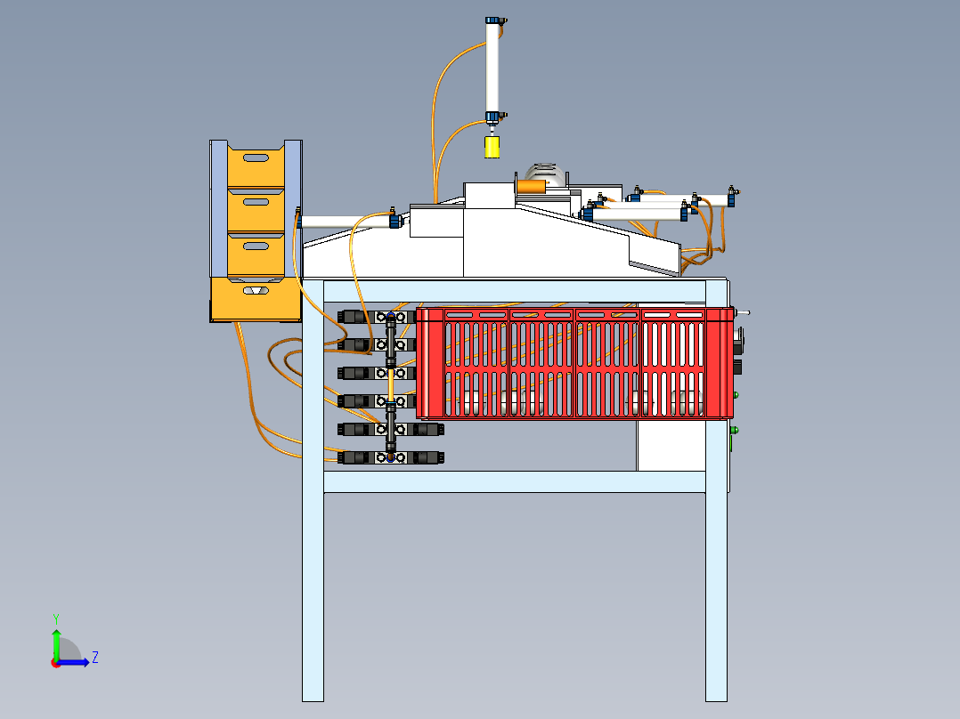 Automatic fruit sorter自动水果分拣机3D图纸 STP格式左视图