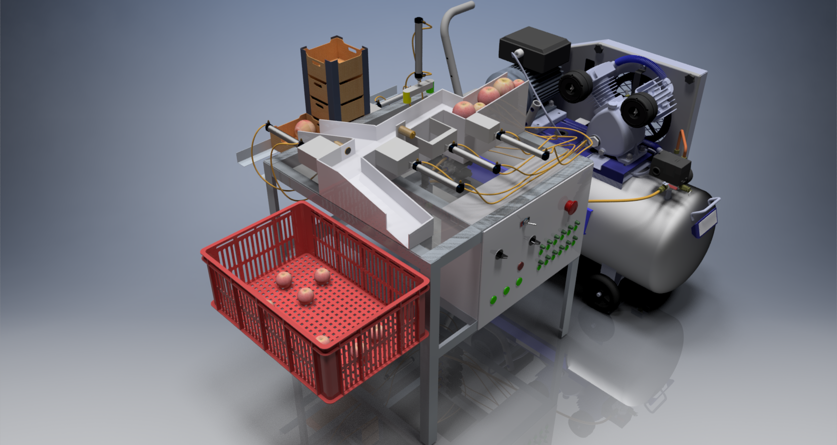 Automatic fruit sorter自动水果分拣机3D图纸 STP格式