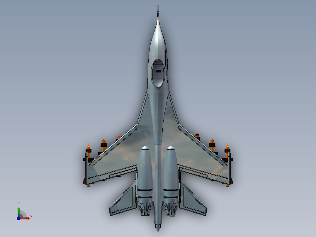 王永广-战斗机前视图