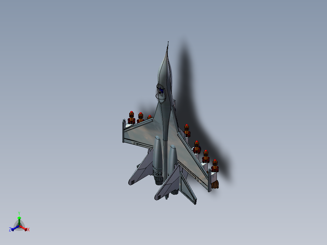 王永广-战斗机正等轴测图