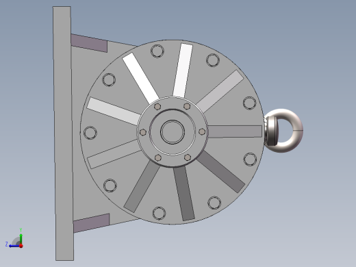 摆线针轮减速器三维建模图纸 Solidworks2016设计右视缩略图