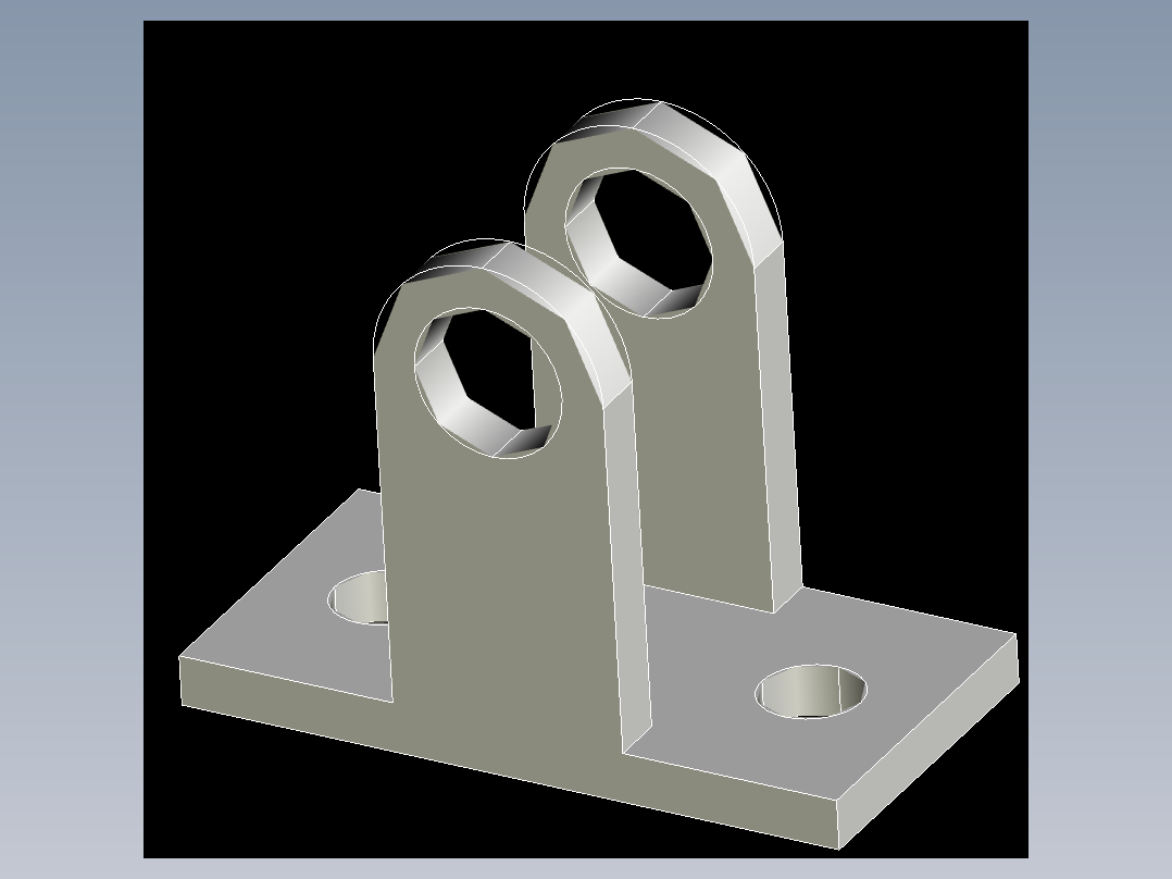 CAD格式机械制图二维100例练习-61 轴支架模型
