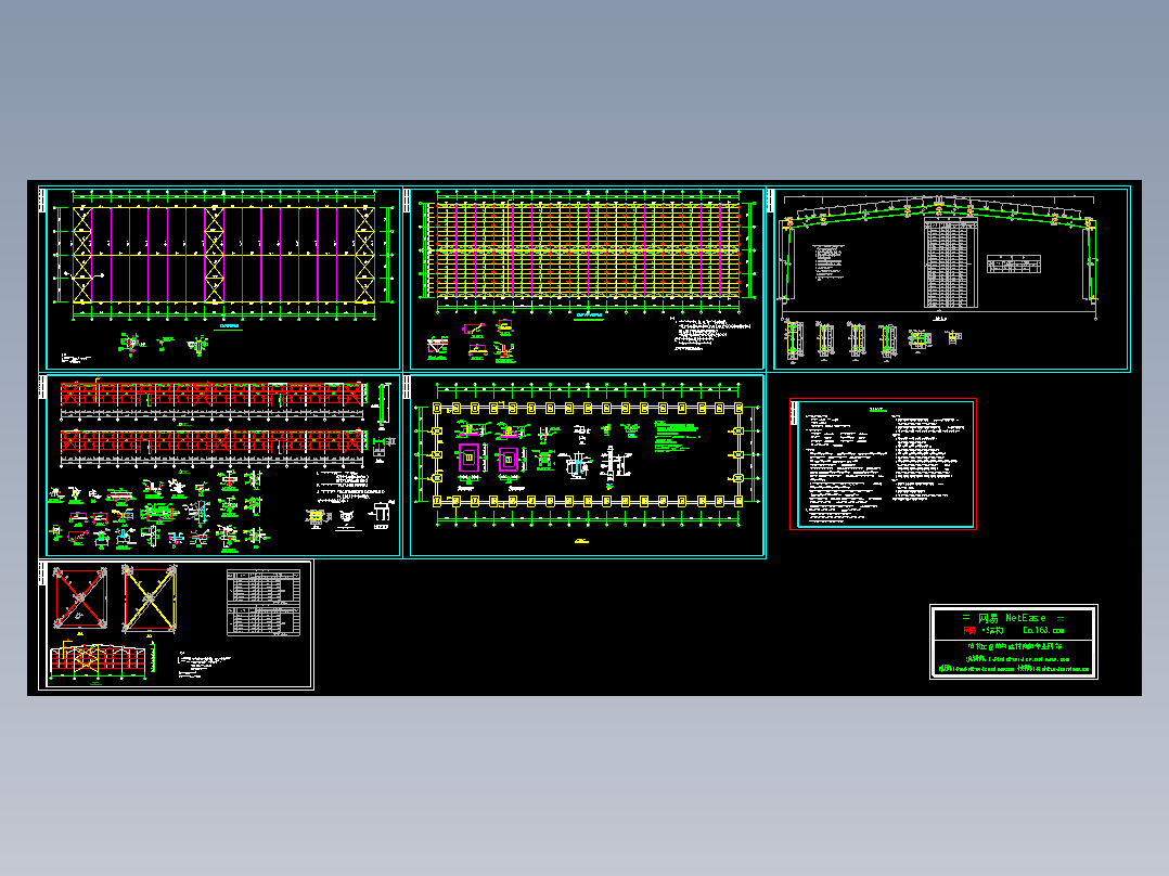 30m跨单层轻钢结构厂房结构设计施工图