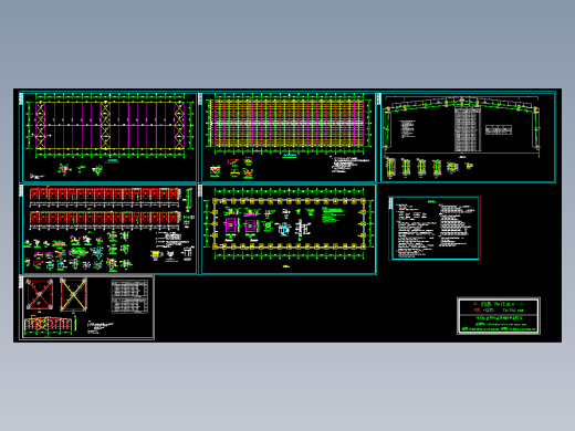 30m跨单层轻钢结构厂房结构设计施工图