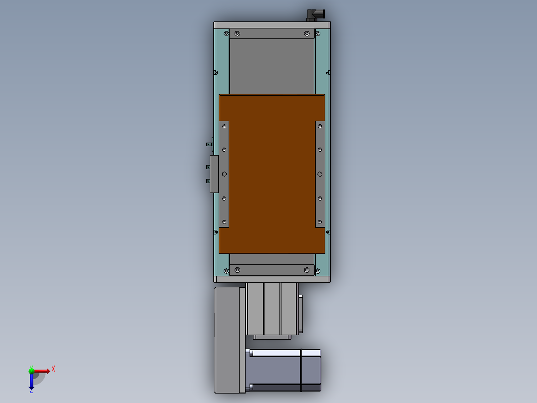 MCB同步带全封闭MCB22-L-750W俯视图