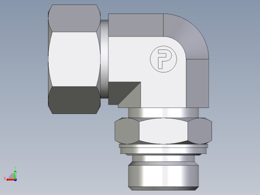 卡套式工业通用硬管接头EO_Adjustable_Locknut_elbow_WEE22LM27x2CF后视缩略图
