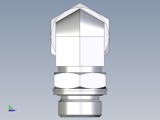 卡套式工业通用硬管接头EO_Adjustable_Locknut_elbow_WEE22LM27x2CF左视缩略图