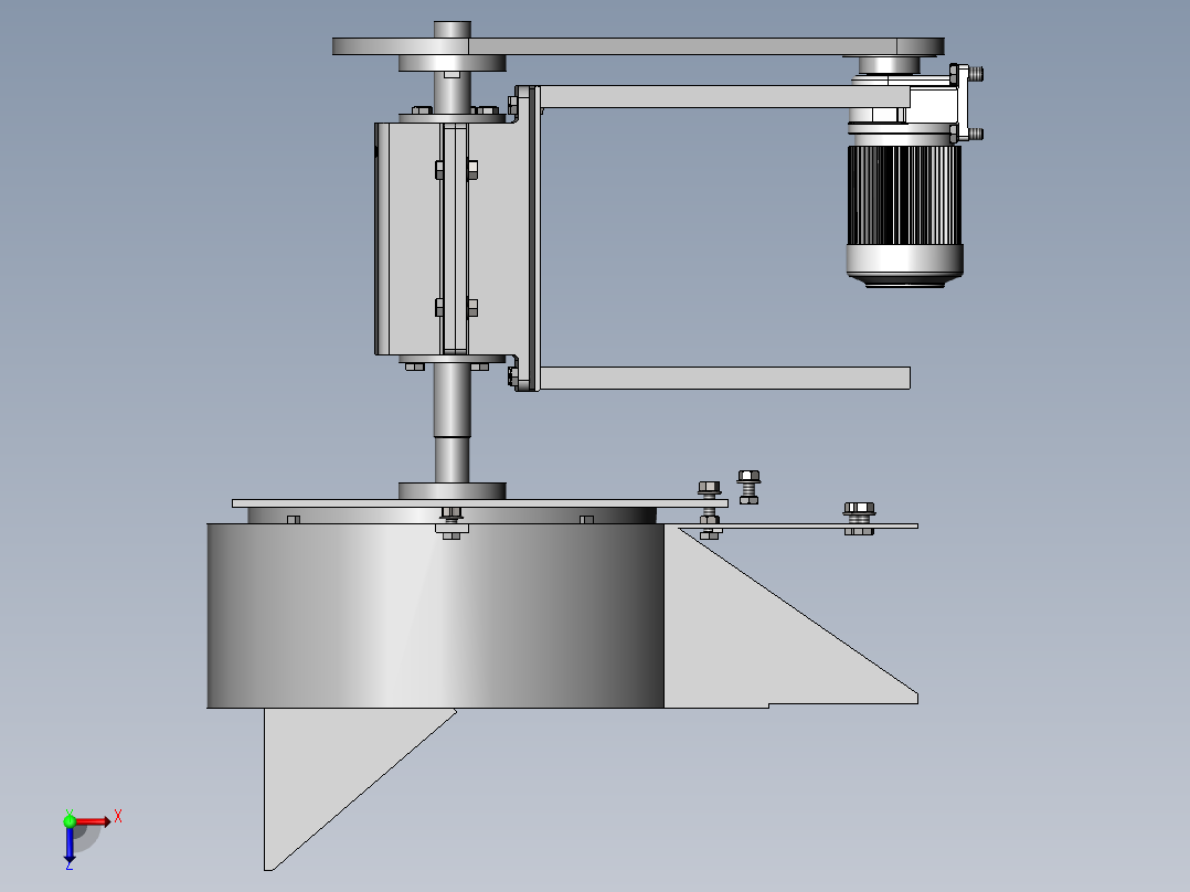 红薯切片机SW三维+说明书俯视图