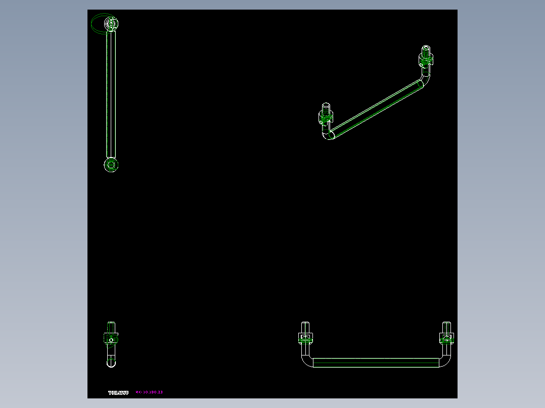 取手(鋼材)MK,EK-2D多系列多零件图纸模型