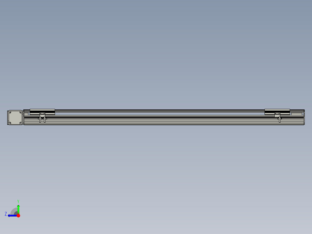 直线模组LHB17-L40-S1400-L(B)设计图纸右视图