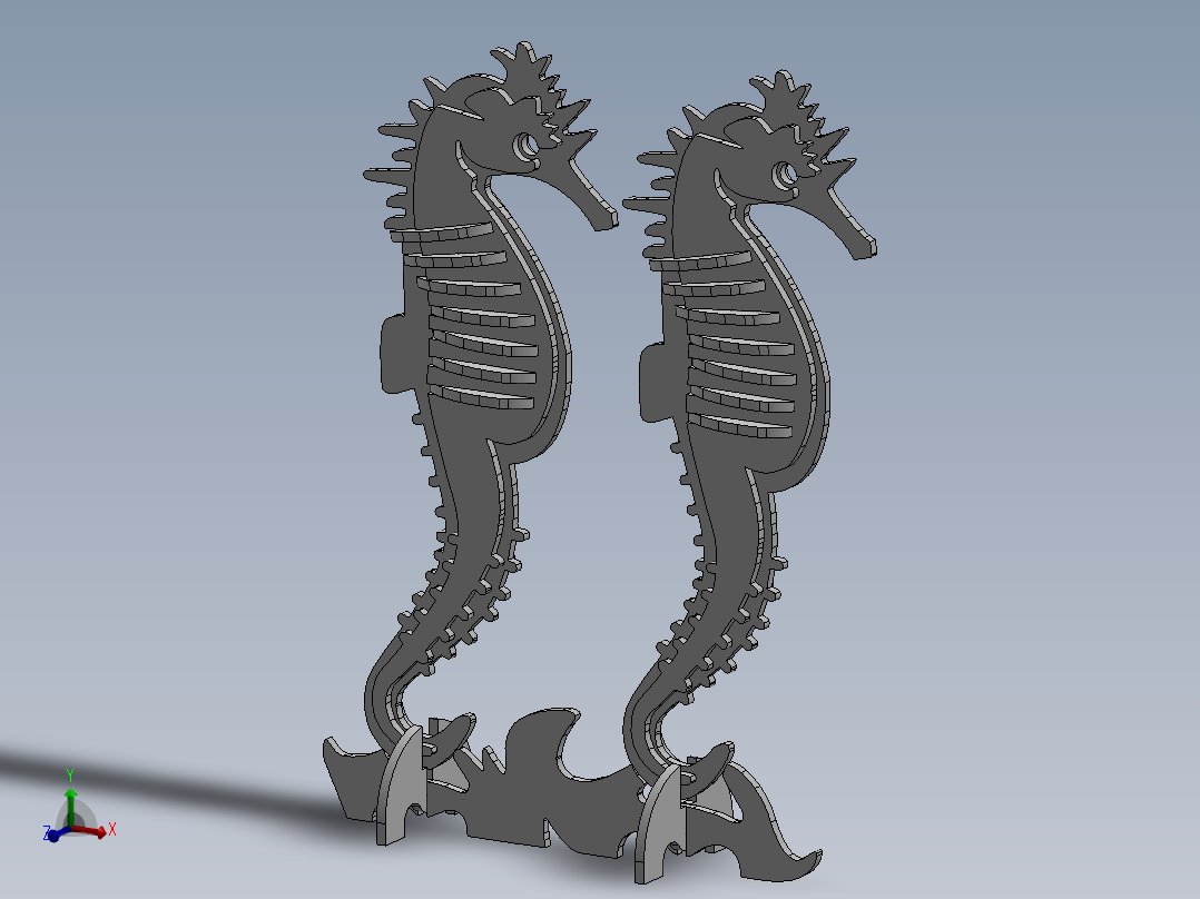 激光下料拼图海马Parasolid, SOLIDWORKS 2016, STEP _ IGES
