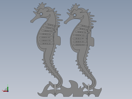 激光下料拼图海马Parasolid, SOLIDWORKS 2016, STEP _ IGES后视缩略图