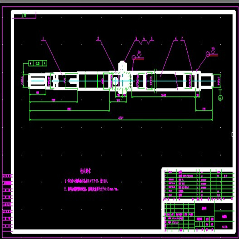100TPD反应釜CAD2D图 机械设计参考资料设计素材