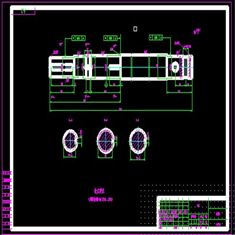 100TPD反应釜CAD2D图 机械设计参考资料设计素材
